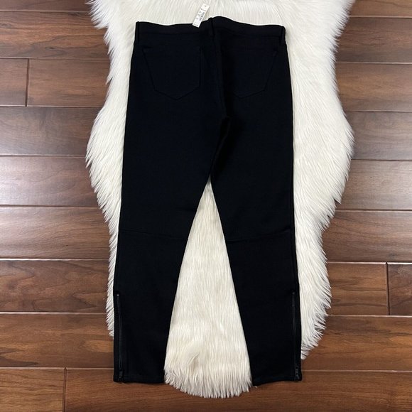 Madewell Women's Size 8 Black Skinny Ponte Knit Pants Zip Ankles 03661 - Picture 6 of 9